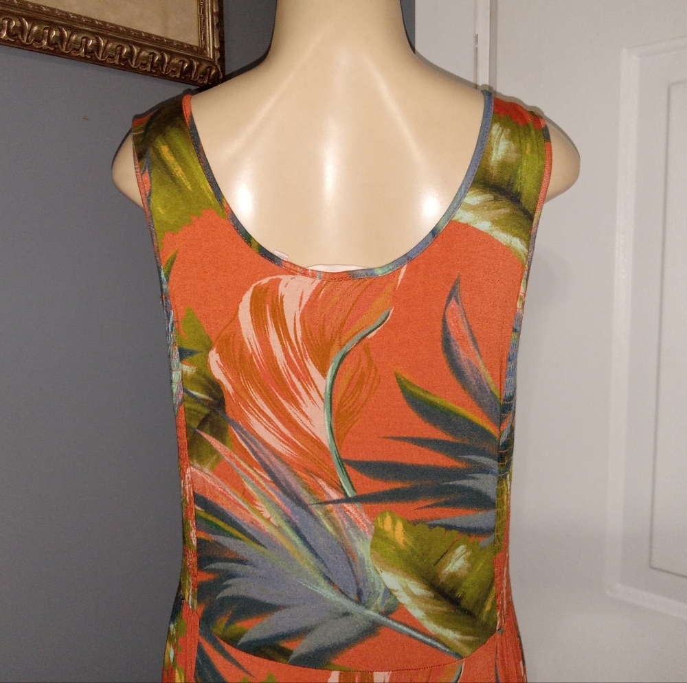 SOFT SURROUNDINGS SLEEVELESS FLORAL MAXI DRESS SZ M - Picture 8 of 8